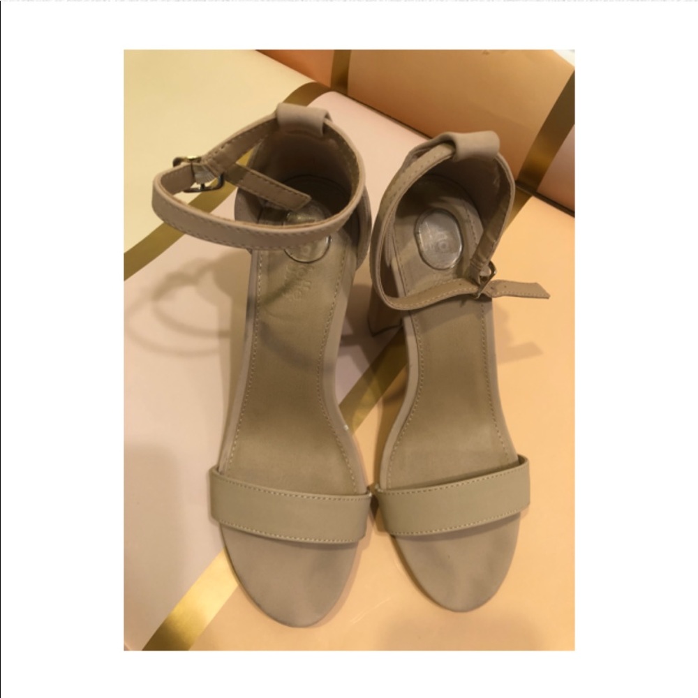 Nude Ankle Strap Dress Sandals Worn Once
